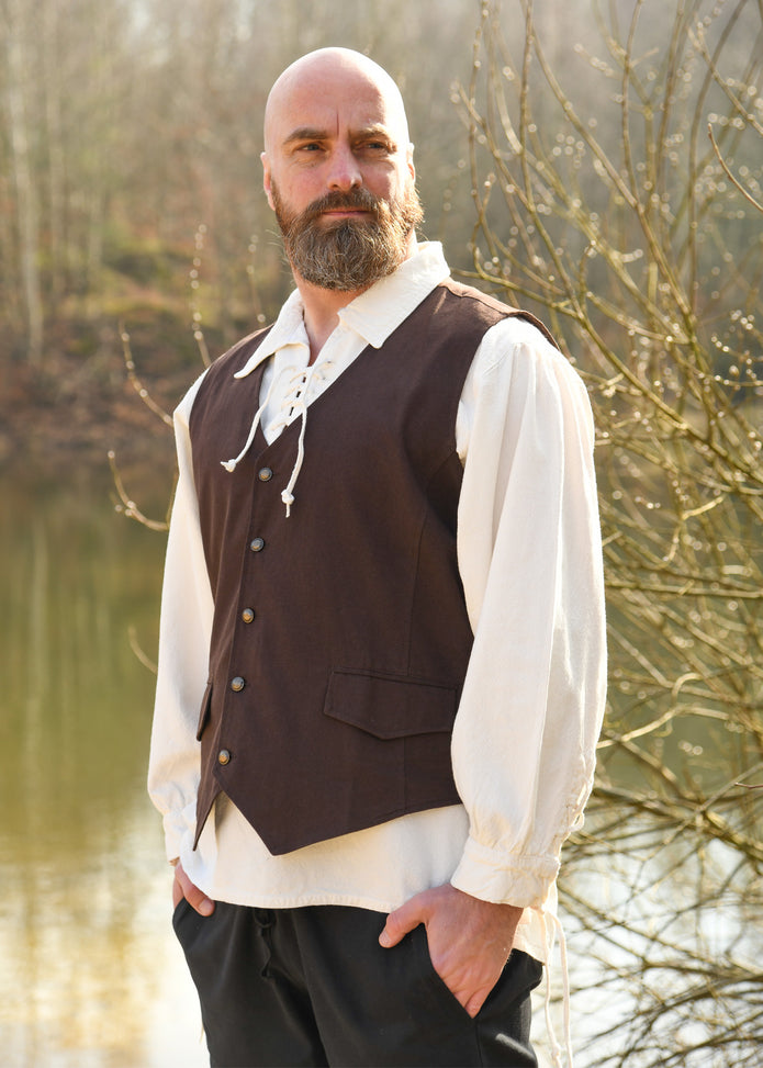 Keskiaikainen liivi Lasse, ruskea