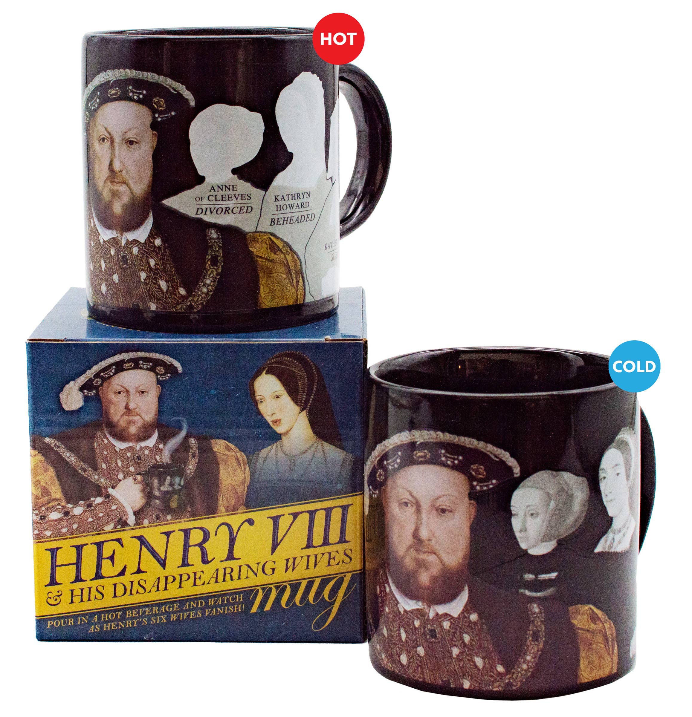 King Henry VIII -lämmön vaikutuksesta muuttuva muki