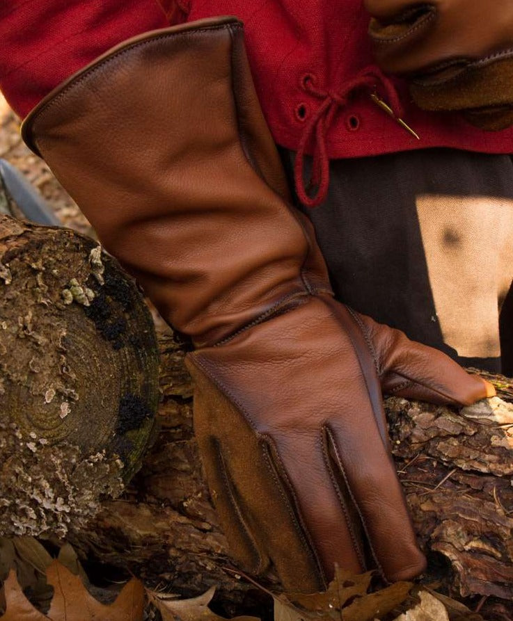 Haukkametsästäjän nahkahanskat