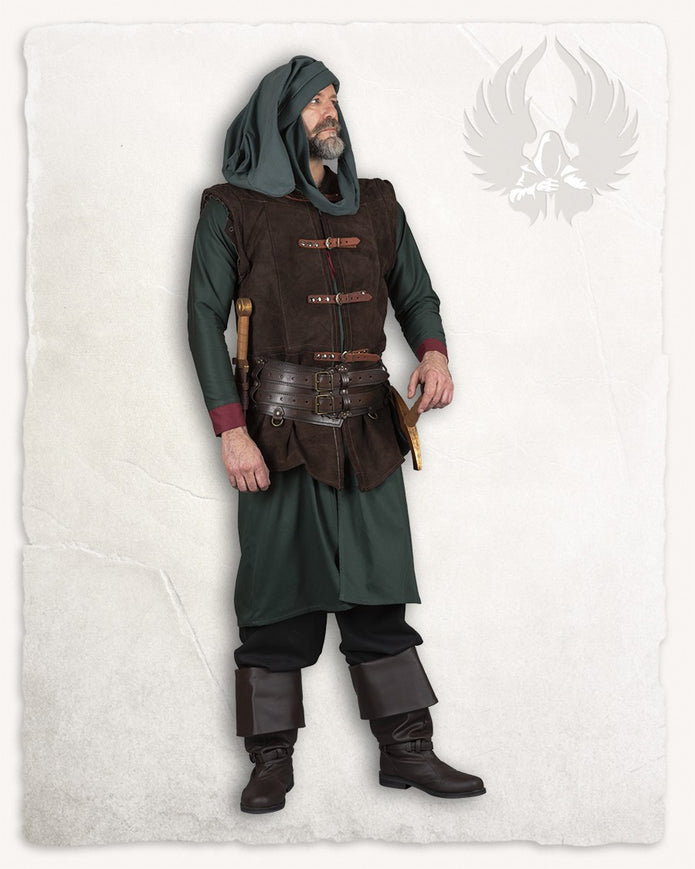 Garen-mokkanahkaliivi, lyhyt malli