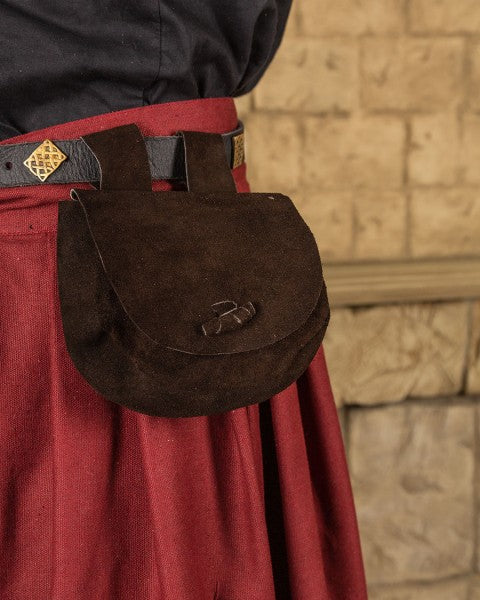 Vyölaukku mokkanahkaa – musta