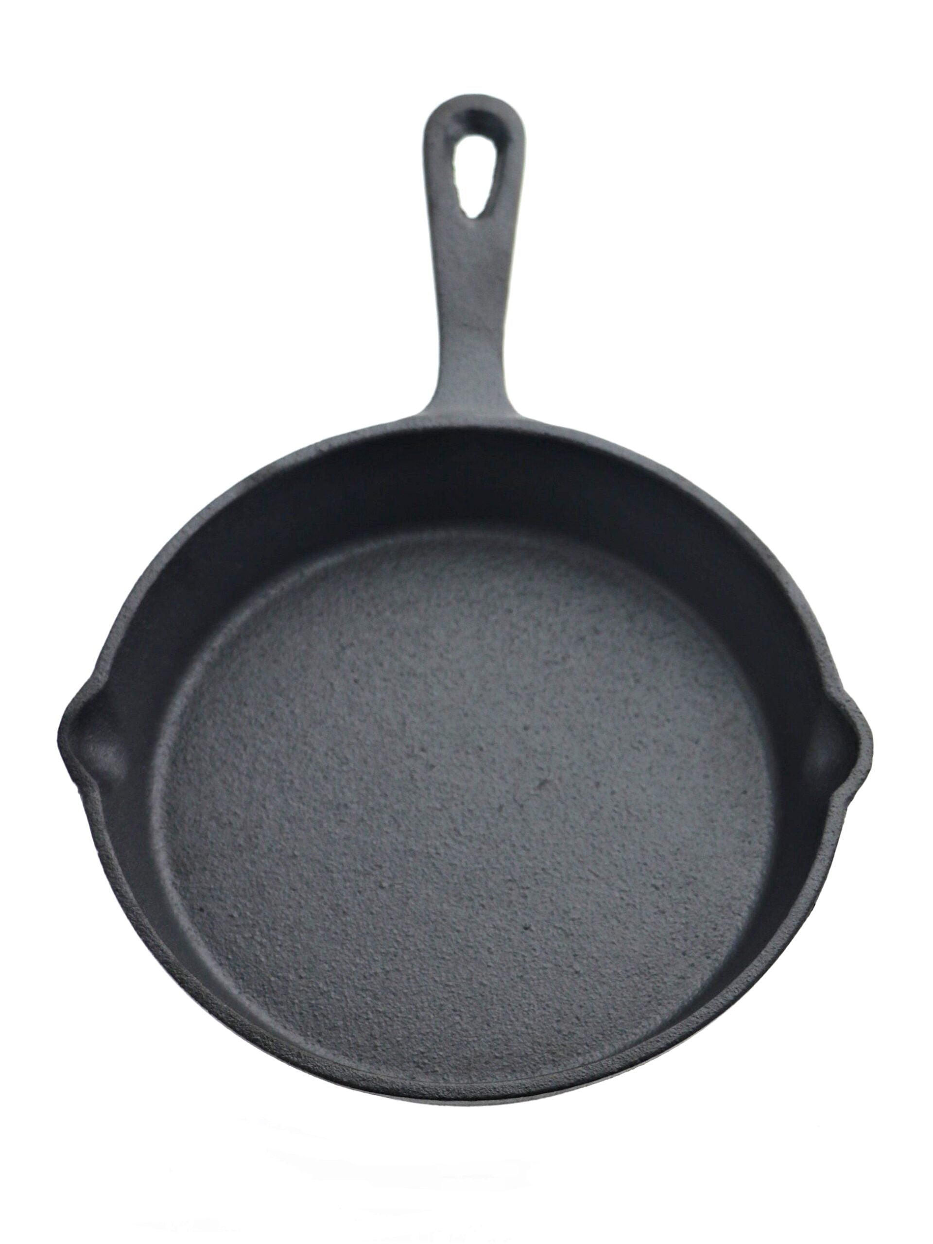 Pyöreä valurautainen paistinpannu kahvalla 25 cm, 20 cm ja 15 cm