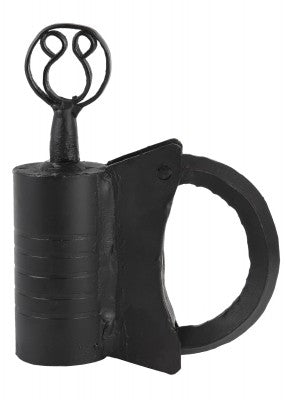 Käsintaottu riippulukko, taottua rautaa